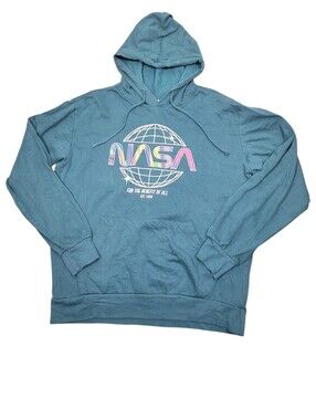 2/$20 NASA Offical Blue Graphic Hoodie Sweatshirt Top Size: M